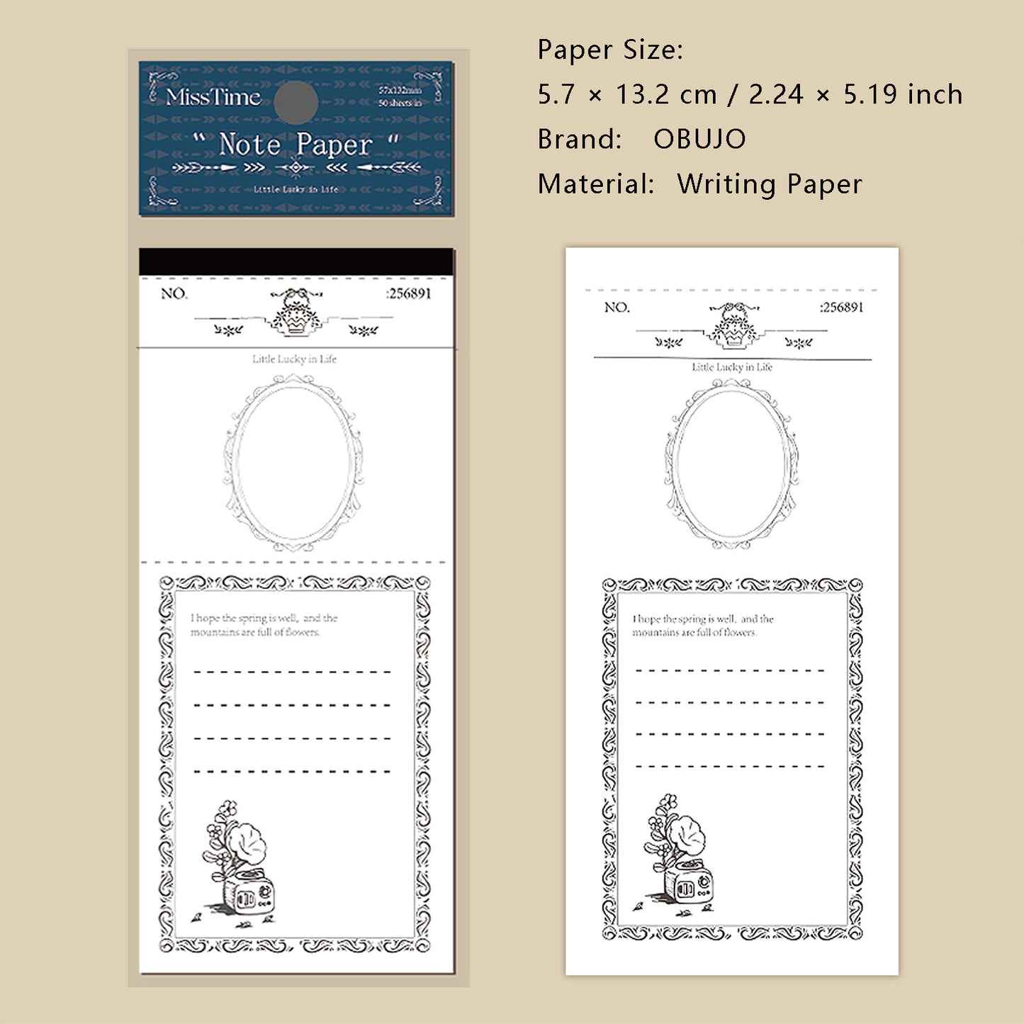 20 Sheets Vitnage Notepad YCYX