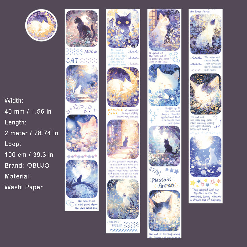 1 Roll Cat Theme Washi Tape KLXM