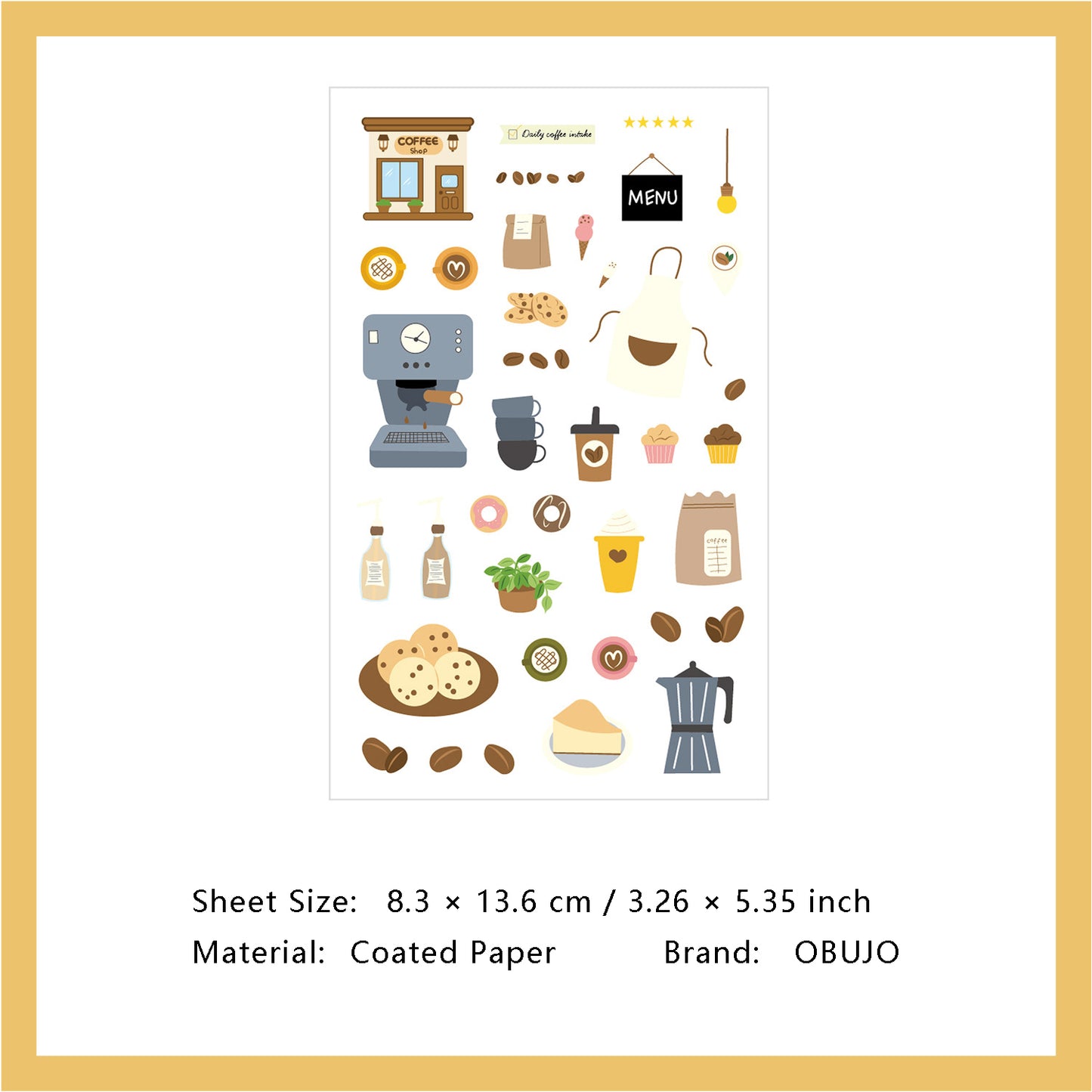 1 Sheet Daily Calender Planner Stickers DZTX