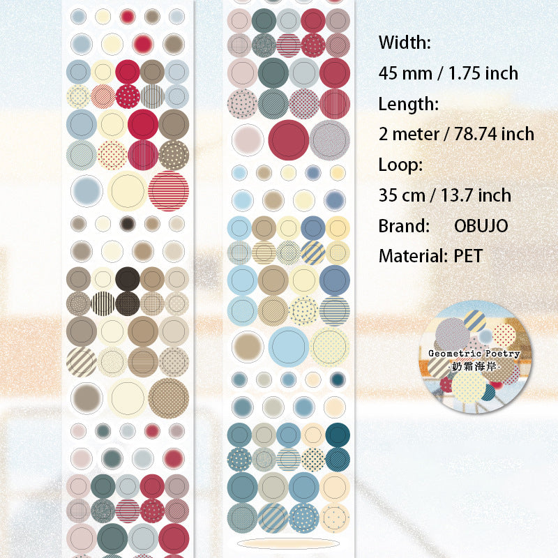 1 Roll Watercolor Dot Planner Stickers JHSY