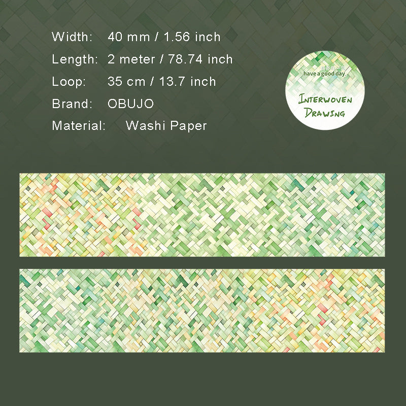 1 Roll Weaving Theme PET Tape JZHY