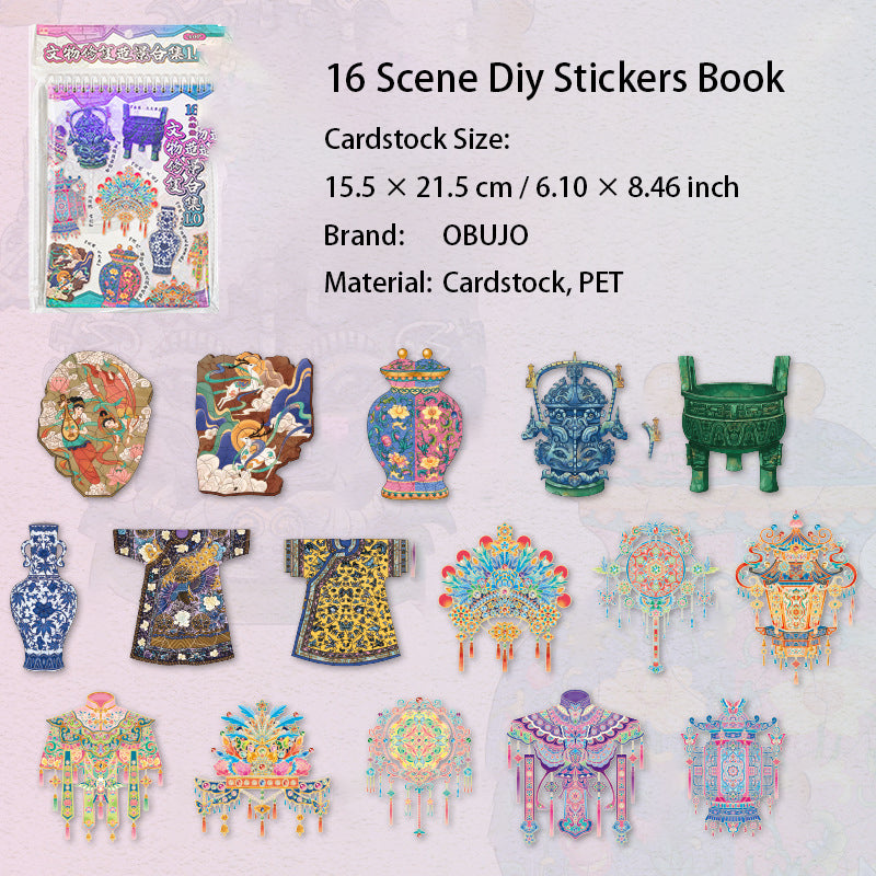 Antique Themed DIY Sticker Book WWXF