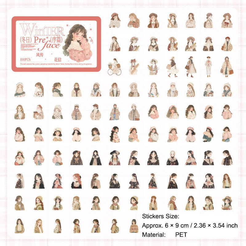 100 Pcs Fashion Boy Girl Stickers DRXP