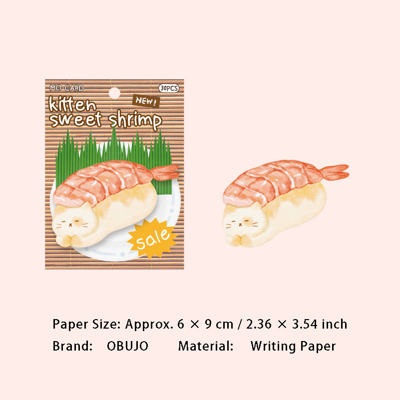 30 Sheets Sushi Notepad XZSSP