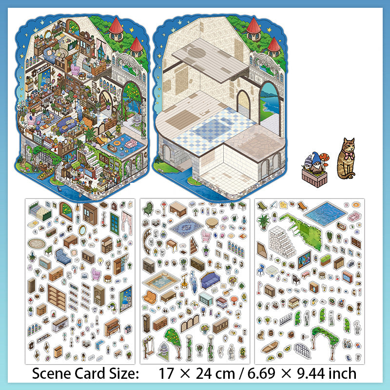 3D Shop Scene DIY Stickers Kit XJL09