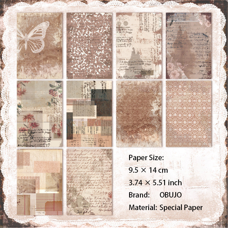 30 Sheets Vintage Junk Journal Paper MJGQ