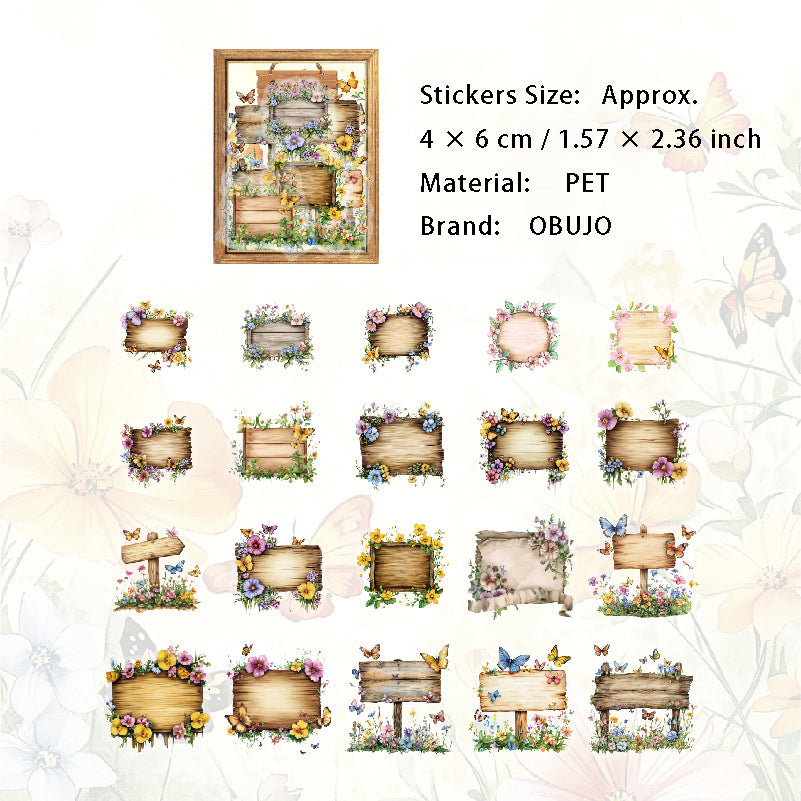 40 Pcs Road Signs PET Stickers JTMJ