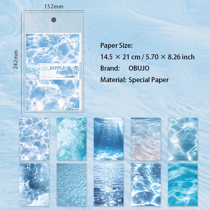 10 Sheets Water Texture Journal Paper LJWY