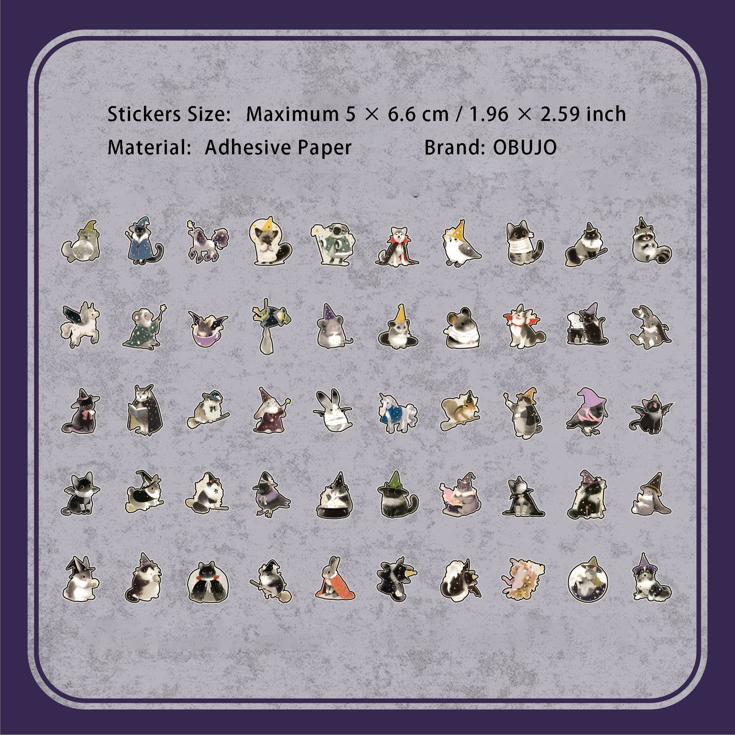 100 Pcs Magic Animal Stickers DWPD