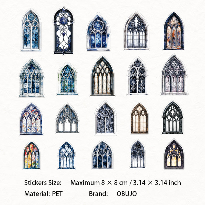 20 Pcs Gothic PET Stickers YWDGB