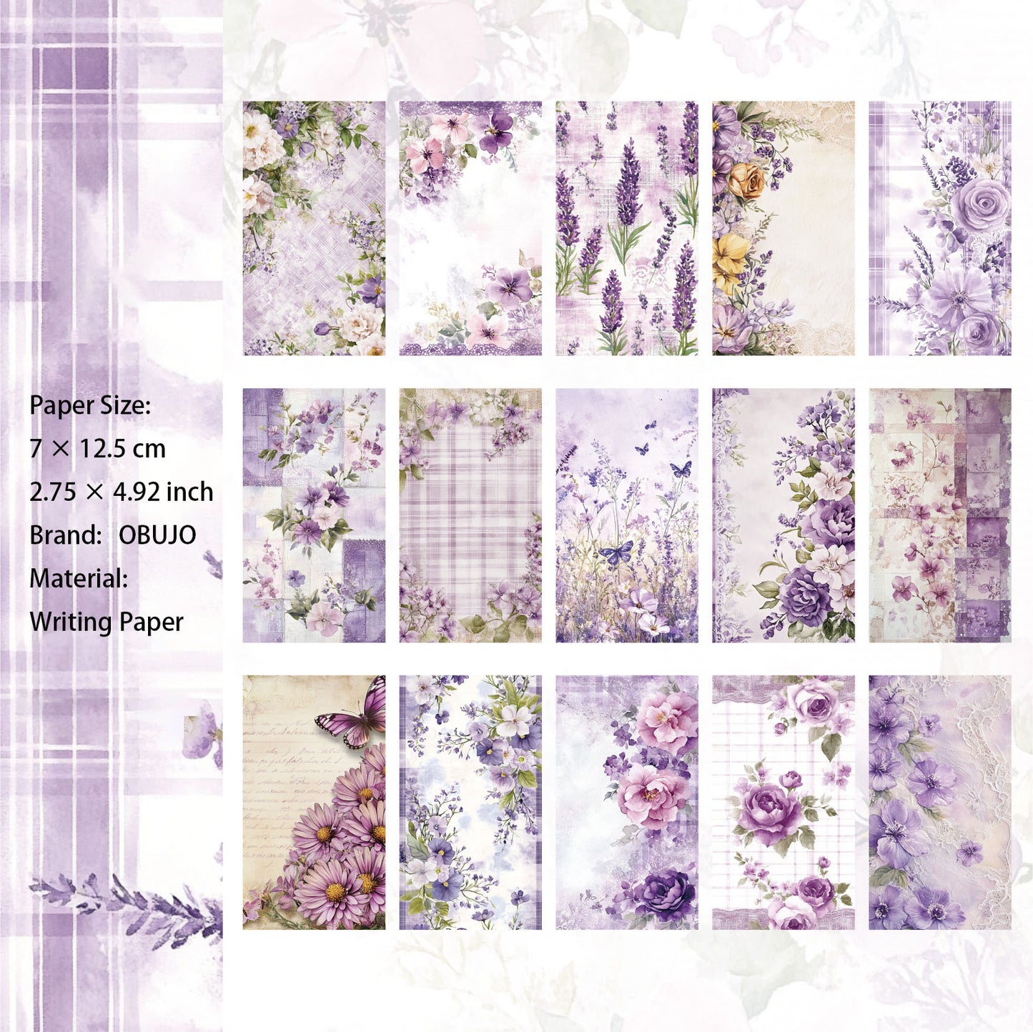 20 Pcs Floral Journal Notepad Paper ZHXS