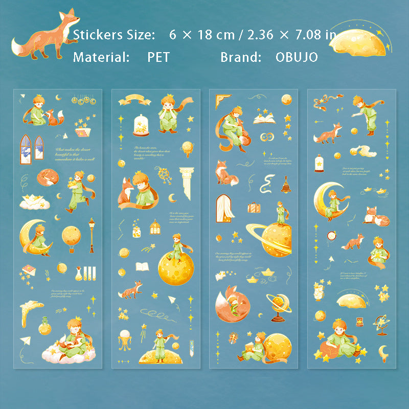 4 Sheeets Little Prince PET Stickers XHXC