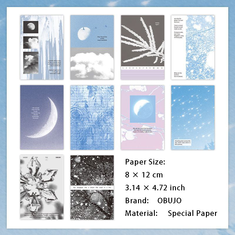 10 Pcs Aesthetic Journal Paper MRJJ