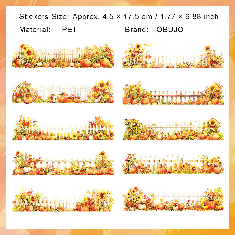 20 Pcs Garden Fence PET Stickers HHQS