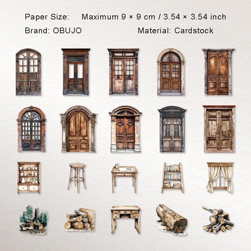 20 Pcs Manor Door Window Cardstock MHZY