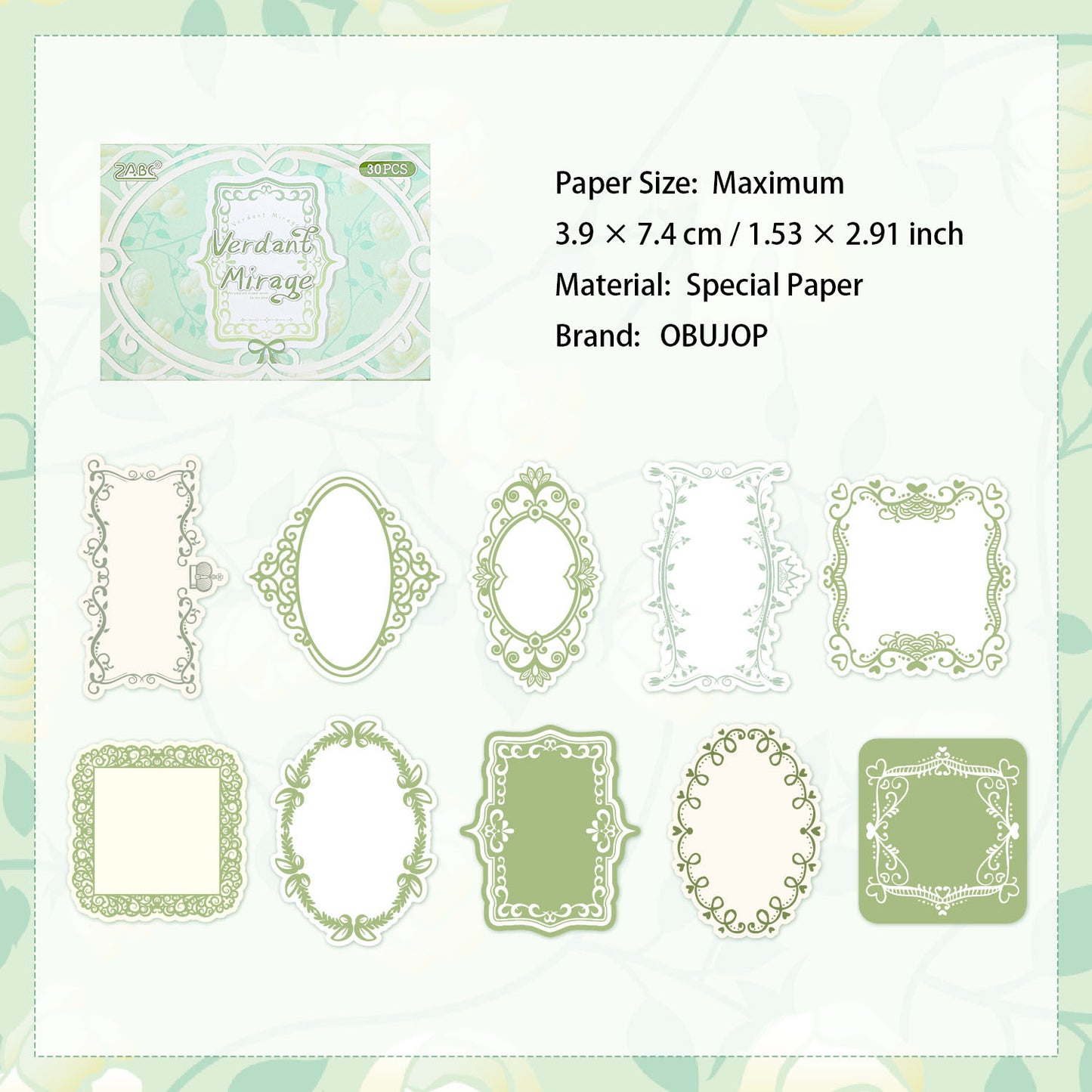 20 Pcs Emossed Paper and Journal Paper DSXS
