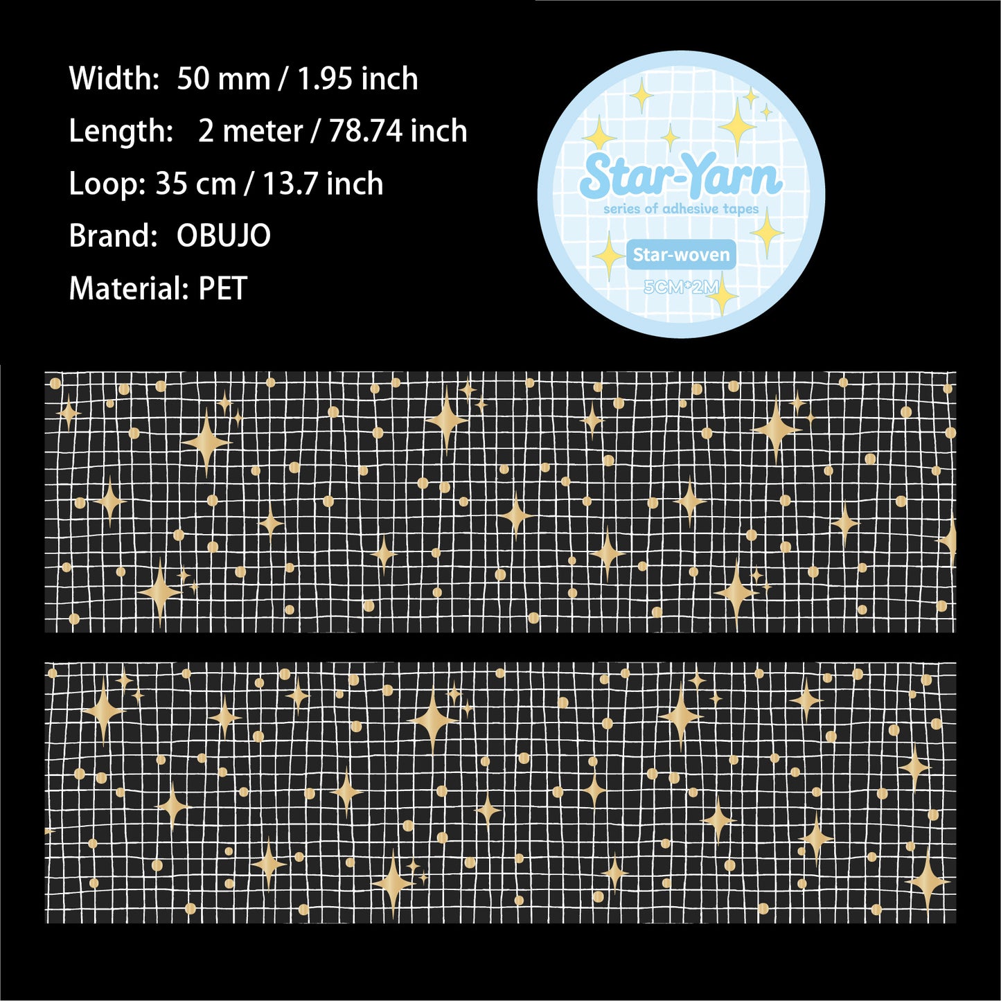 1 Roll Star Web PET Tape XXSXL
