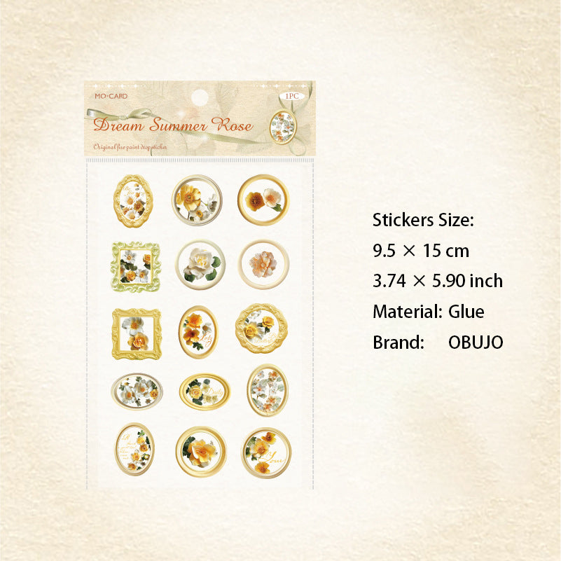 1 Sheet 3D Flowers Wax Seal Stickers HYXZ