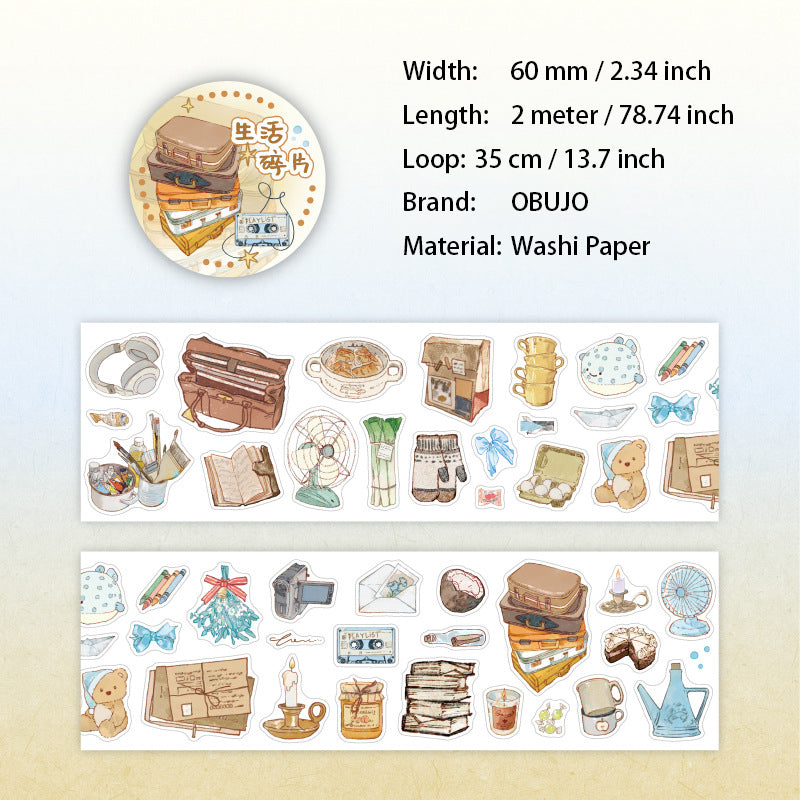 1 Roll Creative Washi Stickers Tape SHSX