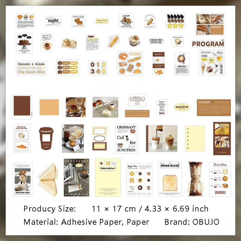 50 Pcs Aesthetic Journal Stickers and Paper RAMC