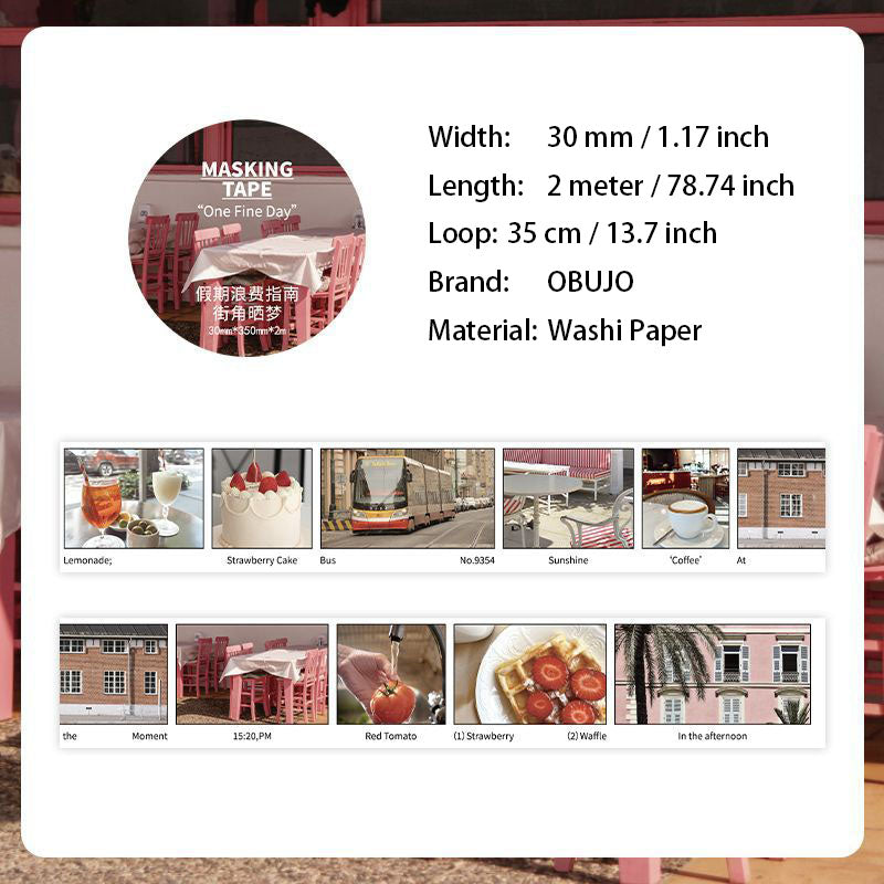 1 Roll Landscape Washi Stickers Tape JQLFZN