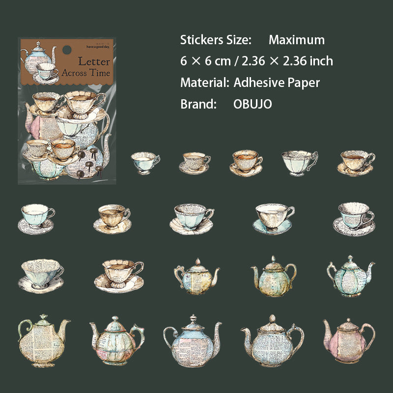 20 Pcs Vintage Junk Journal Stickers CYSKDX