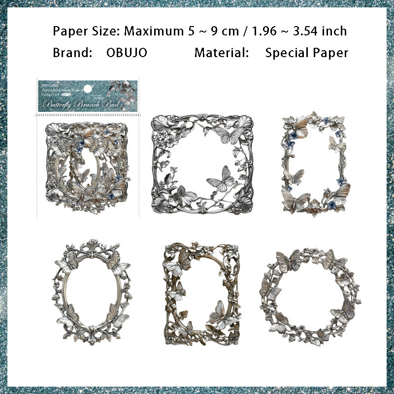 20 Pcs Sliver Frame Paper YSGY