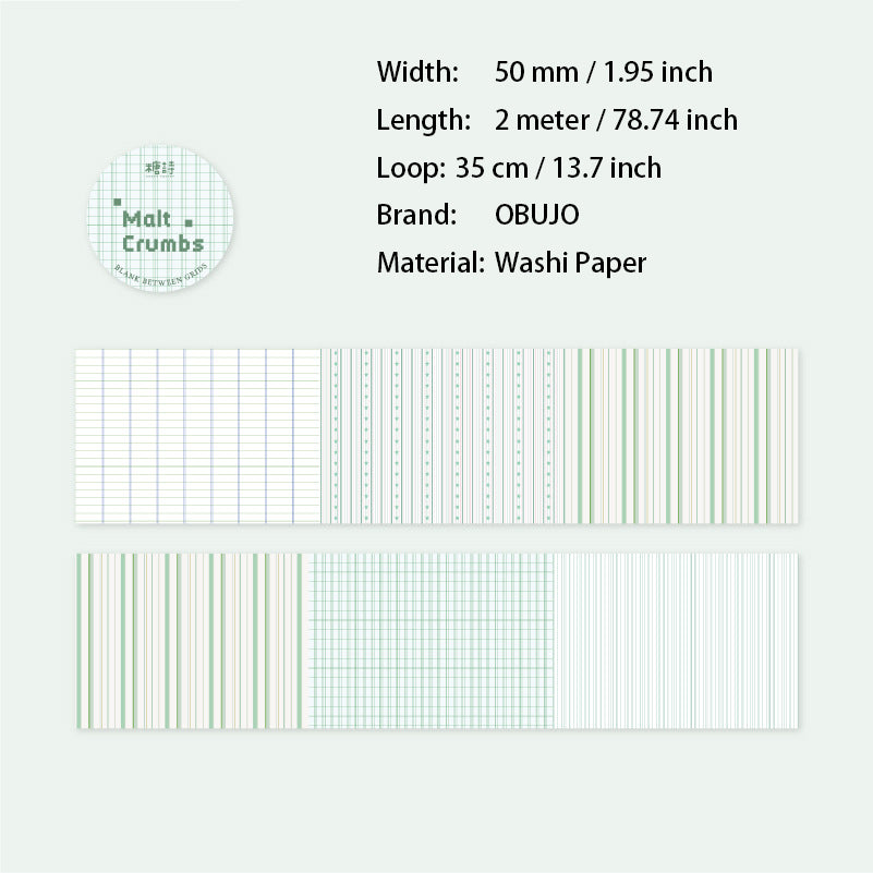 1 Roll Basic Grid Washi Tape GJLB