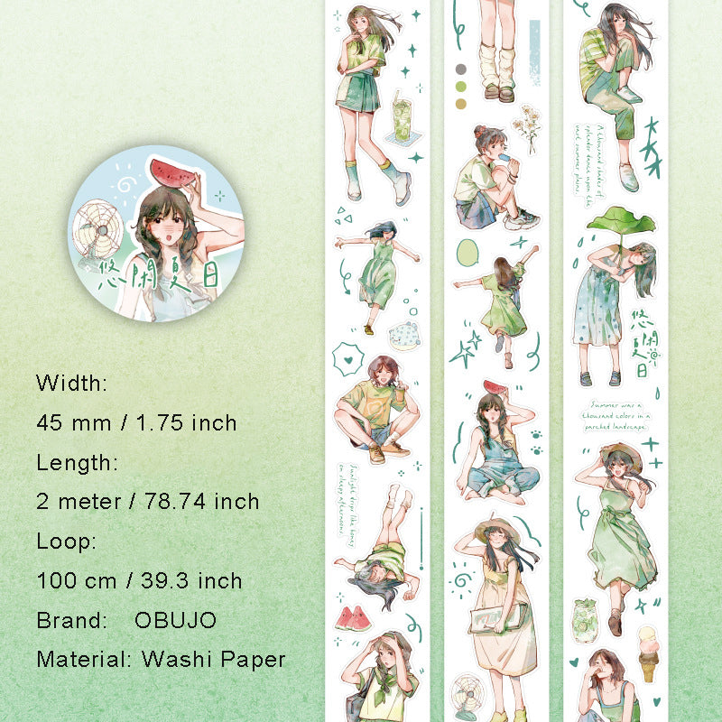1 Roll Holiday Girl Washi Tape SHZQ