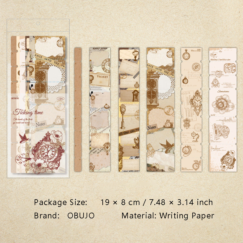 12 Sheets Vintage Notepad Journal Paper BMHBQ