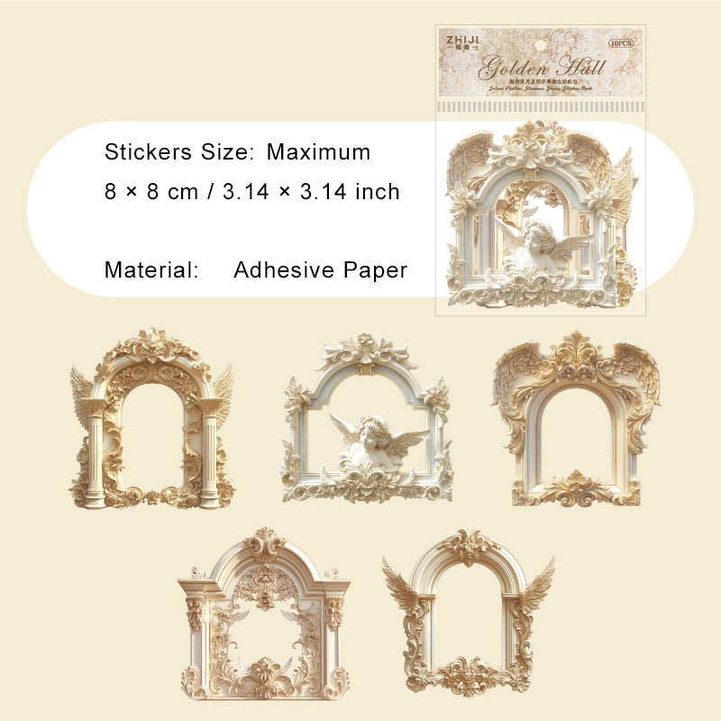 10 Pcs Vintage Frame Stickers YYLG