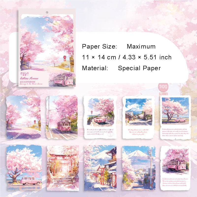 30 Pcs Travel Landscape Scrapbook Paper ZFZ:
