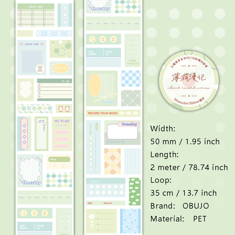 1 Roll Cute Journal Stickers Tape YDYL