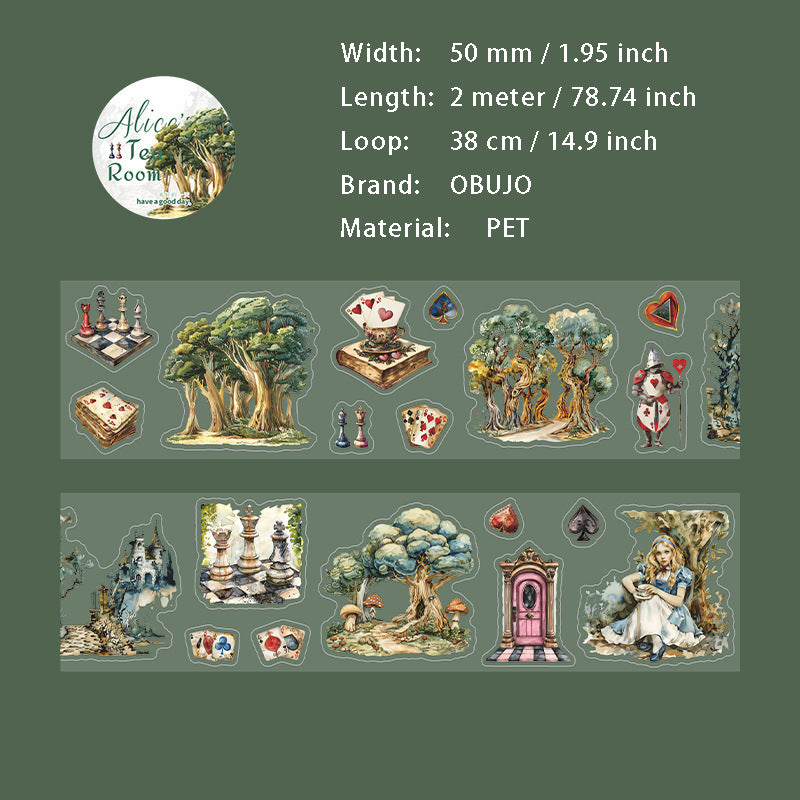 1 Roll Alice Theme PET Stickers Tape ALSCHJ