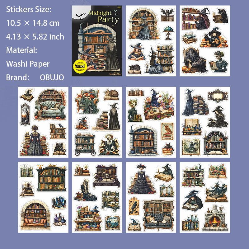 20 Pcs Halloween Theme Stickers Book WYPD