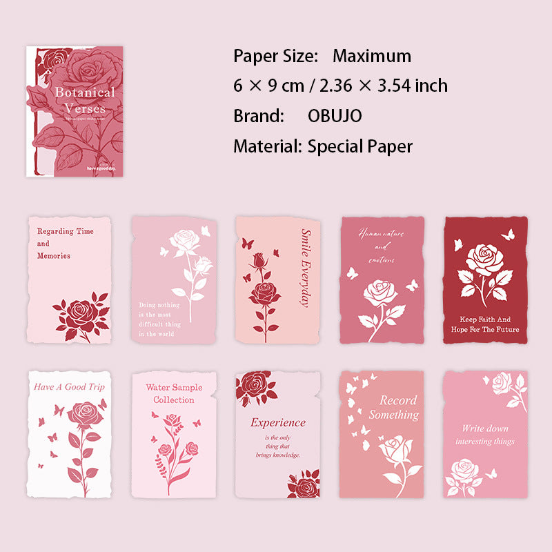 10 Pcs Botanical Notepad Paper CMSJ