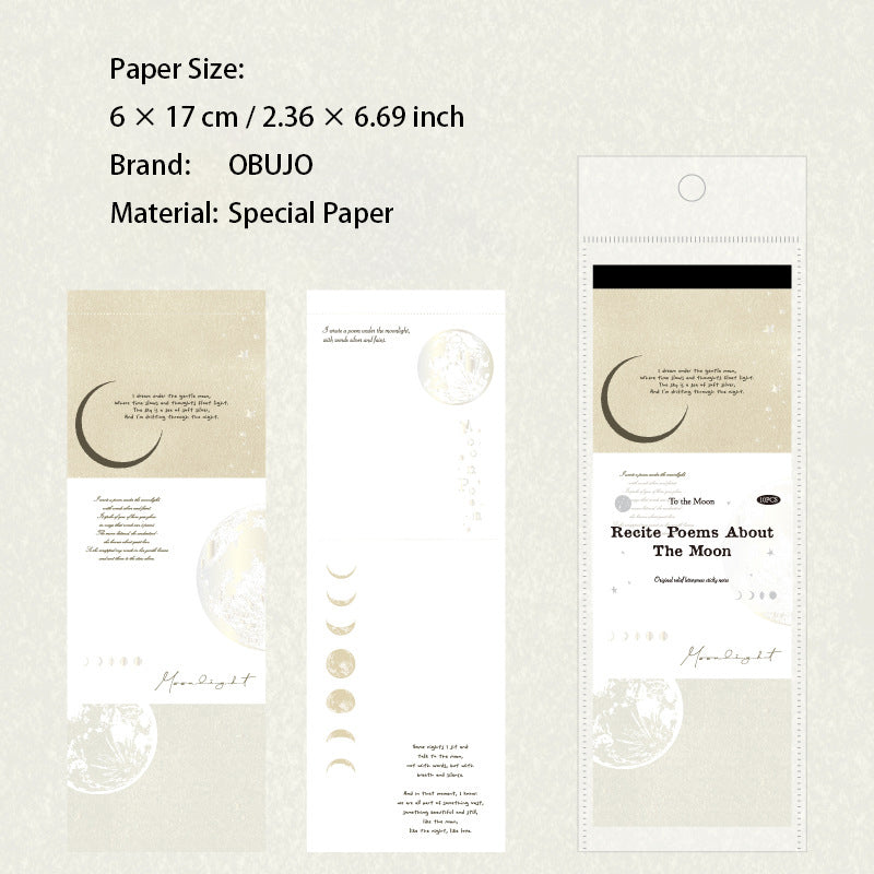 10 Sheets Moon Themed Notepad Paper ZYLX