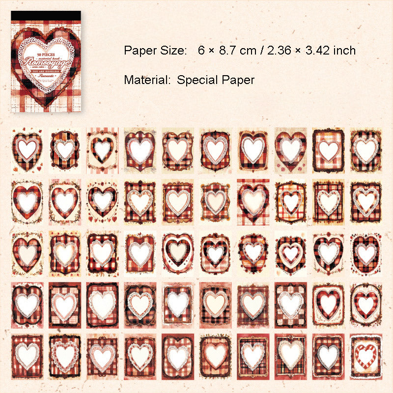 50 Sheets Small Background Scrapbook Paper LMTY