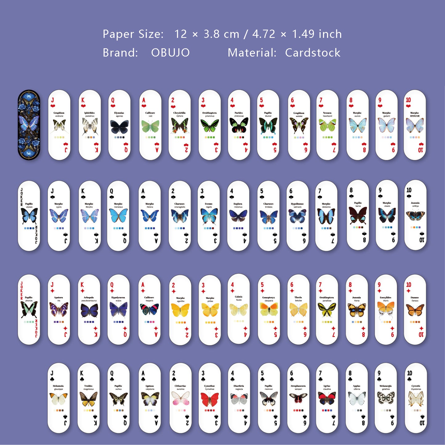 54 Pcs Poker Theme Journal Cardstock PKXL