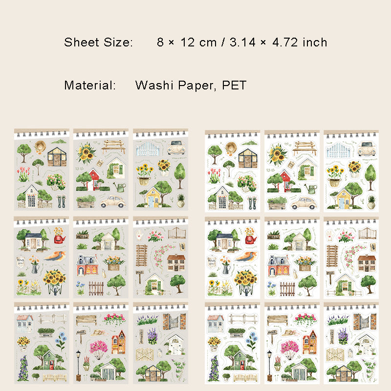 18 Sheets Lifestyle Stickers Book SHBJ