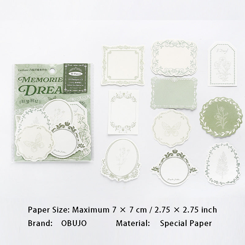 30 Pcs Notepad Scrapbook Paper BJSF