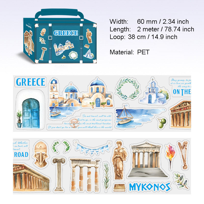 1 Roll Travel Theme Sticker Tape MYSJ