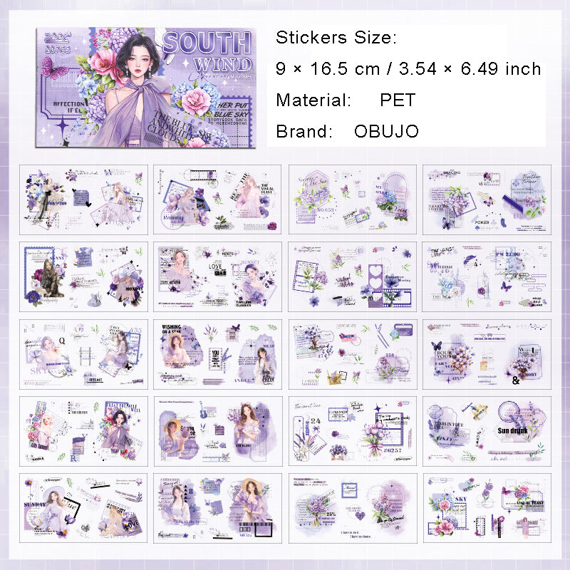 20 Sheet Floral Girl Stickers Book SNTT