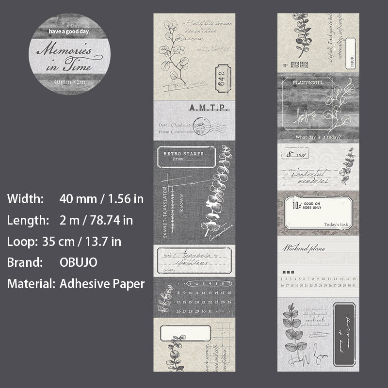 1 Roll Vintage Junk Journal Tape SJJY