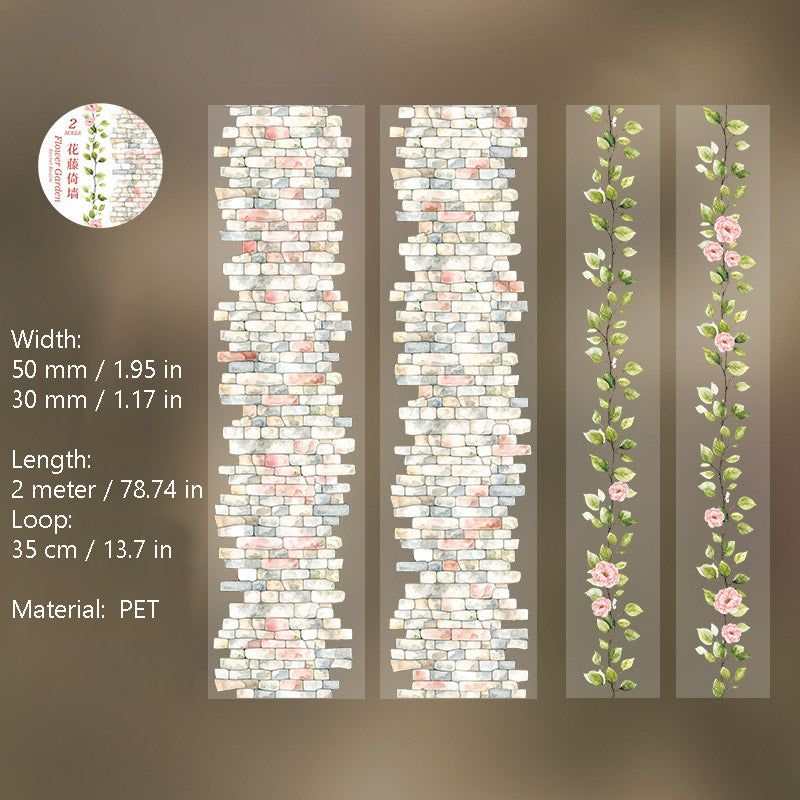 2 Rolls Garden Theme PET Tape Set HTMJ