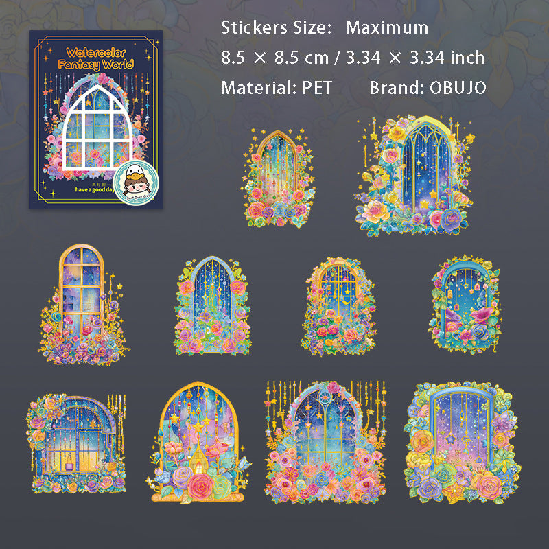 10 Pcs Fantasy World PET Stickers SCQH