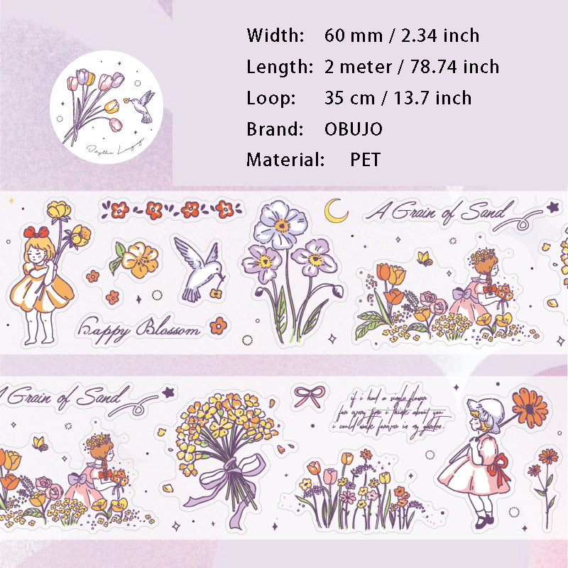 1 Roll Fairy Theme PET Sticker Tape BMTH