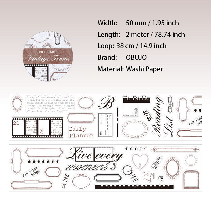 1 Roll Vintage Notepad Washi Stickers Tape SSBK