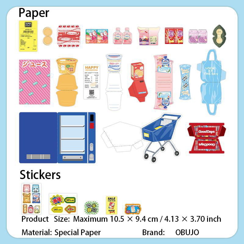 25 Pcs Lifestyle Journal Paper and Stickers Kit XXMC9