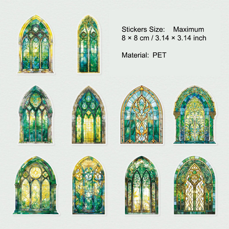 20 Pcs Shell Light Windows Stickers QCLL